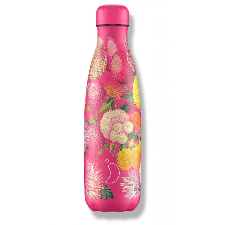 Bouteille isotherme 500ml Pompons roses
