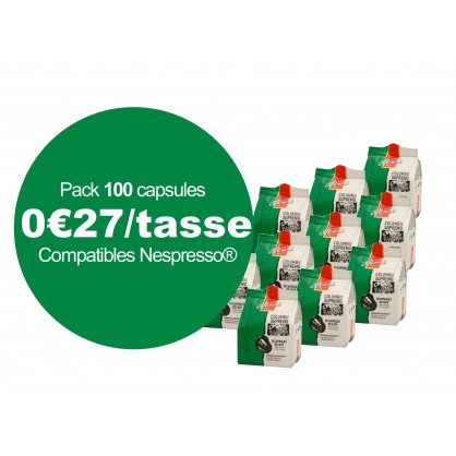 Pack 100 Capsules Colombie Supremo - Compatibles Nespresso®