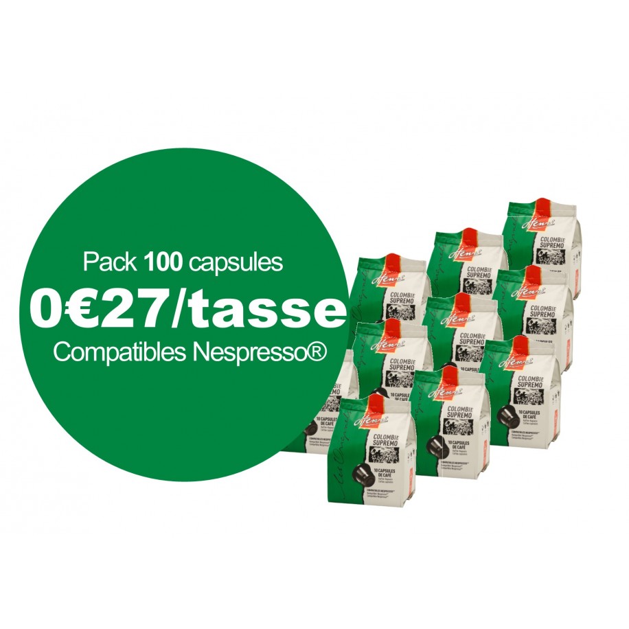 Colombie Supremo - Pack de 100 capsules compatibles Nespresso
