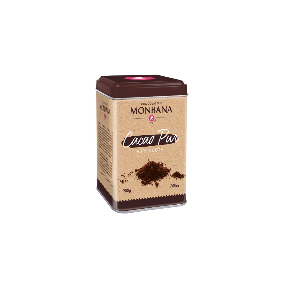 Cacao pur 200g monbana - cacao en poudre - cafés henri boutique