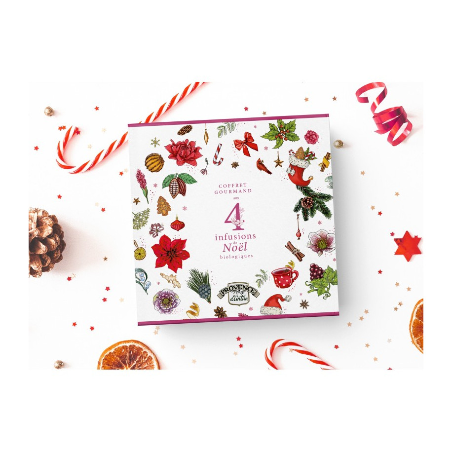 Coffret Gourmand de Noël 4 saveurs BIO* - 40 sachets