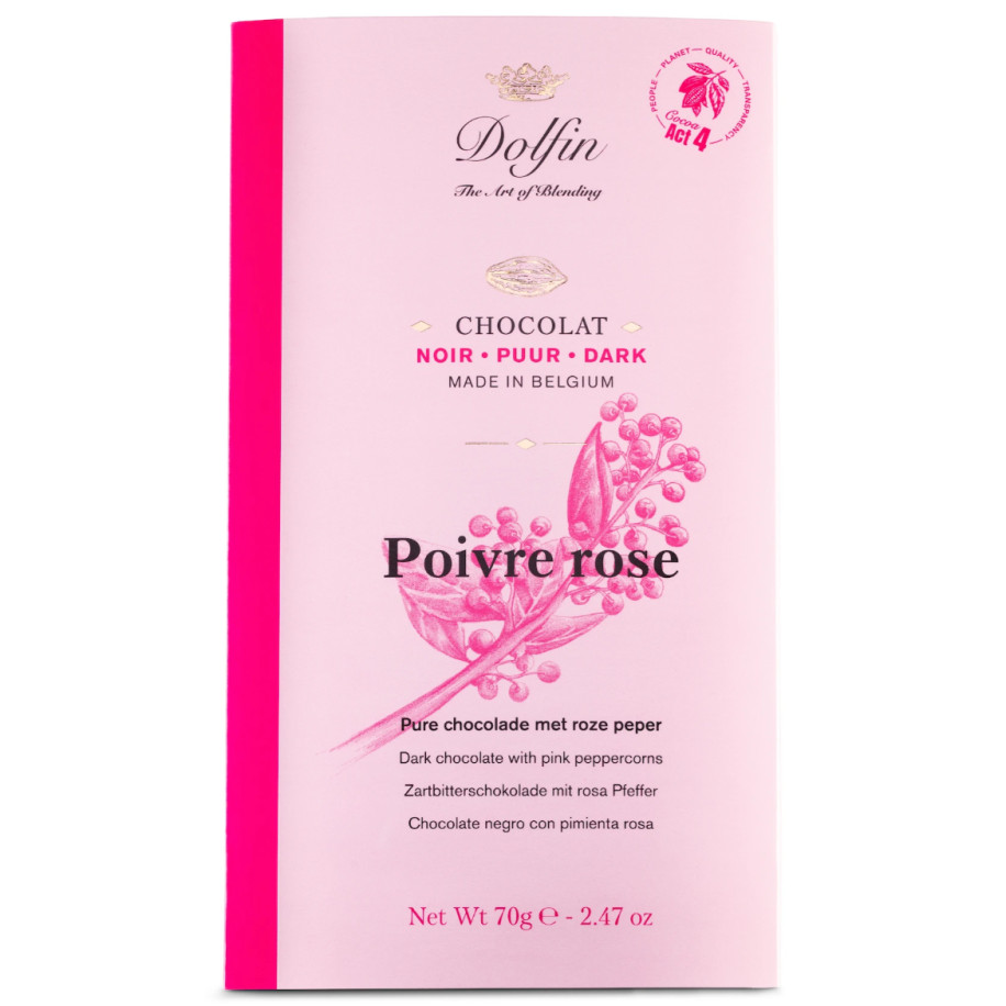 Tablette Poivre Rose 70g