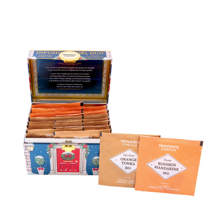 Coffre métal Assortiment Thé & Tisane de Noël Bio*