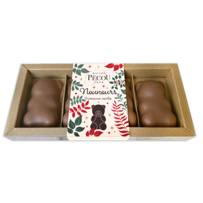 Ourson Guimauve Chocolat Lait – Maison Pécou – 100 g