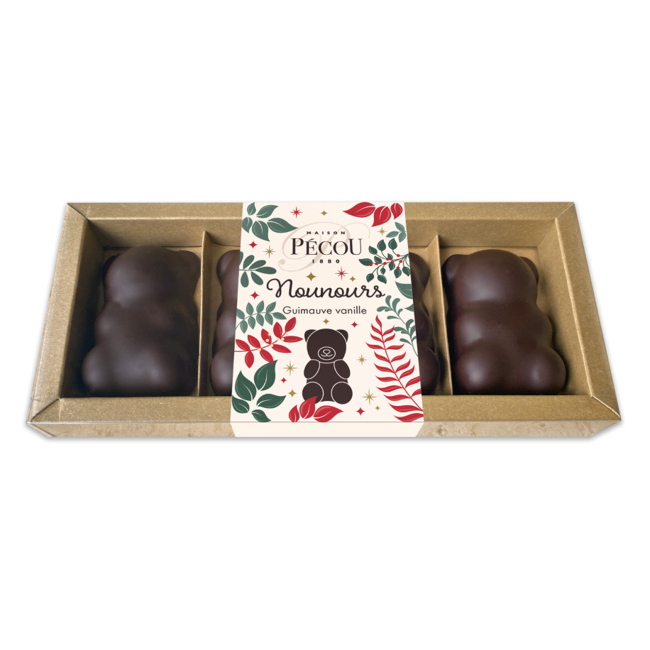 Ourson Guimauve Chocolat Noir – Maison Pécou – 100 g Ourson Guimauve Chocolat Noir – Maison Pécou – 100 g