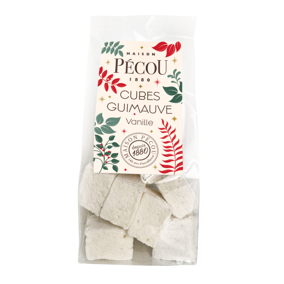 Sachet « Cubes Guimauve Vanille » – Maison Pécou – sachet 80 g