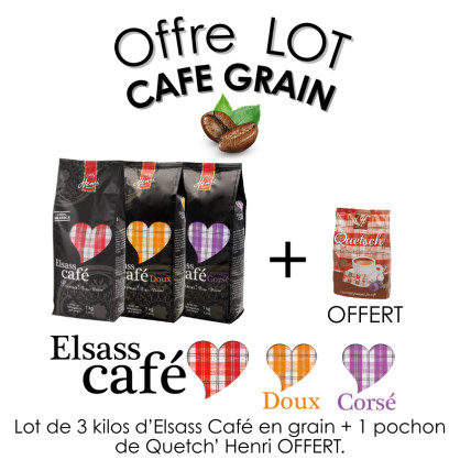 Offre LOT de 3 Kg d'Elsass Café en Grain