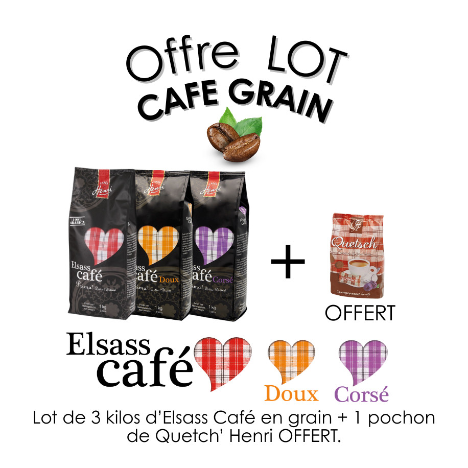 Offre LOT de 3 Kg d'Elsass Café en Grain