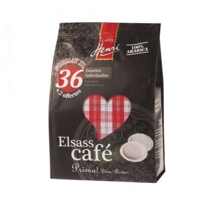 Lot de 36 dosettes Elsass Café + 2 offertes format XL