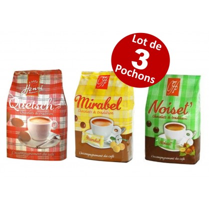3 pochons de chocolats assortis