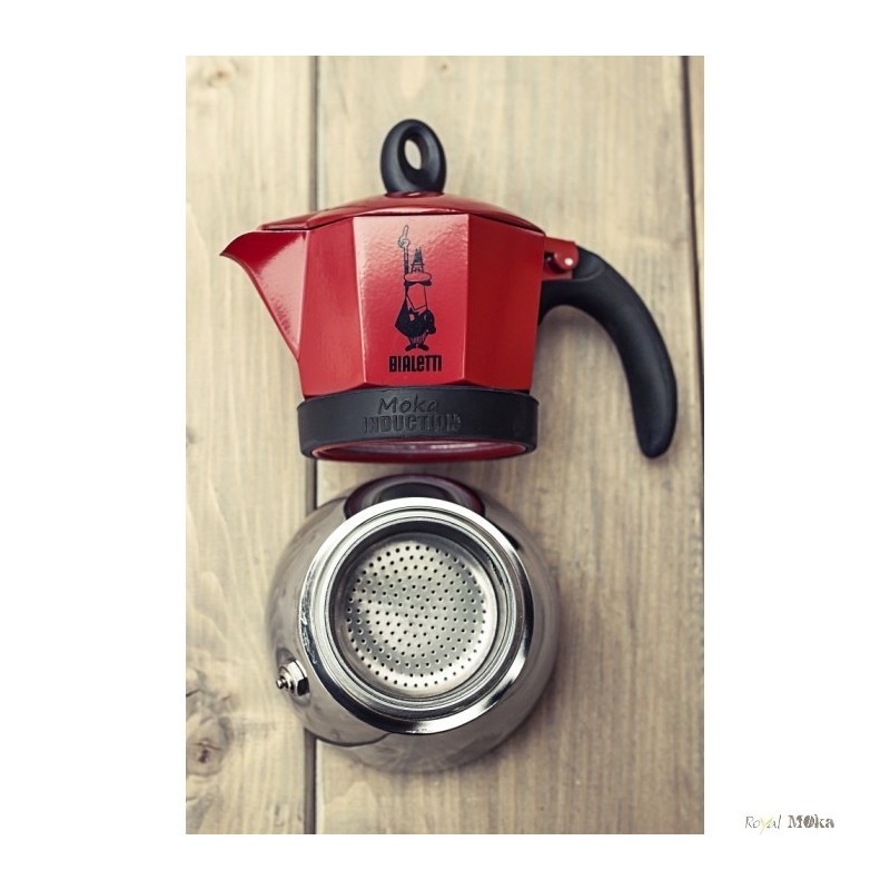 Cafetière Italienne Moka Induction Bialetti 2 tasses Rouge