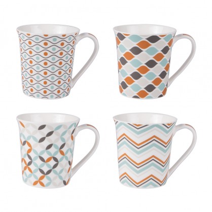 Coffret 4 tasses 35cl Funky